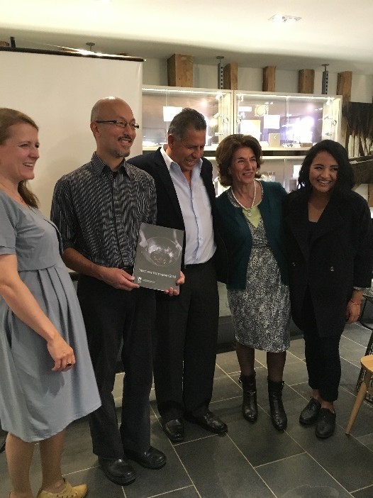 From Left to Right: Harriet Kelsall, Sandeep Joshi (Supporter Services Officer at the Fairtrade Foundation), Roger Arcos, Teresa Suttill and Dajhanna Zarate de la Cruz 