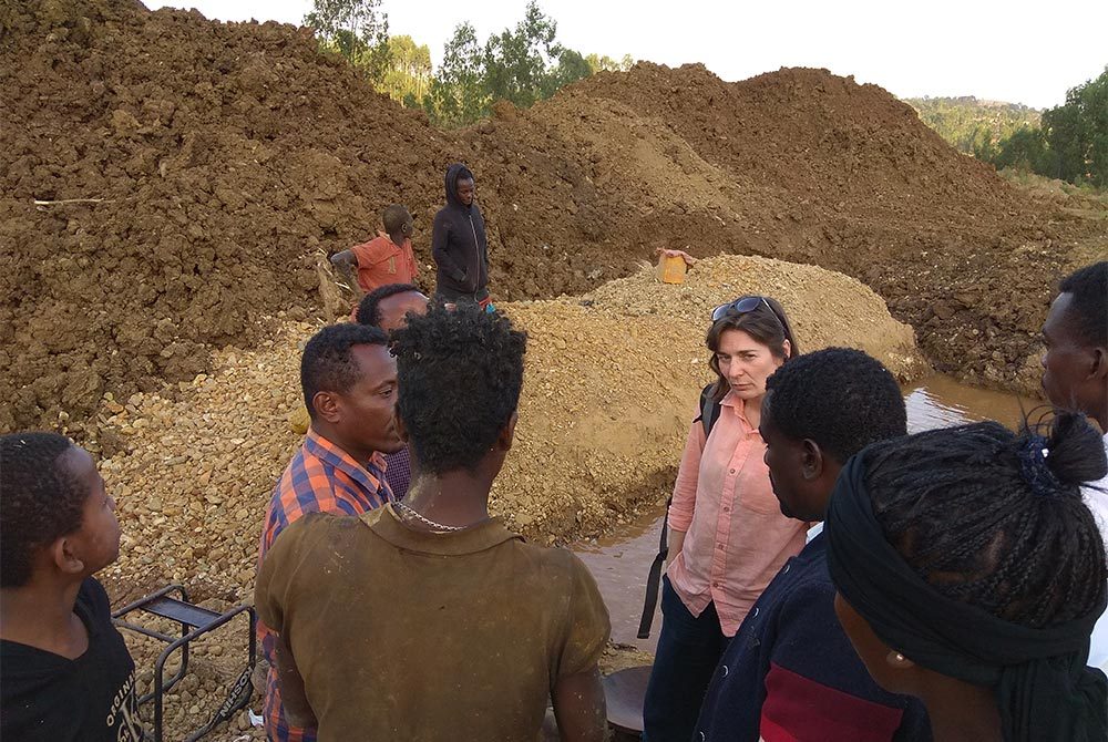 Discussion with artisanal miners, Ethiopia.