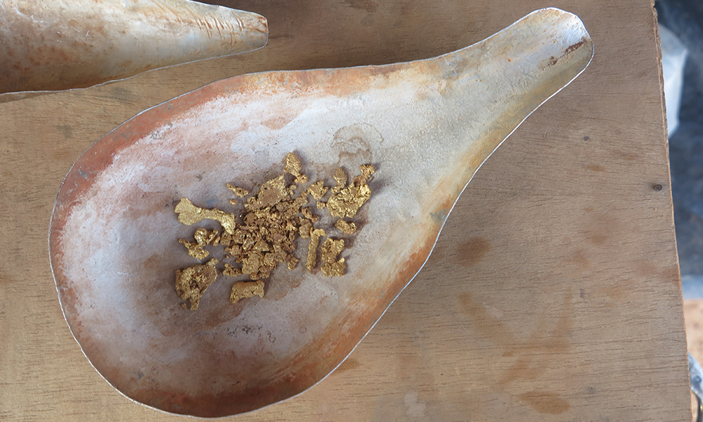 Artisanal gold mined in Guinea. Photo: Adam Rolfe/Levin Sources