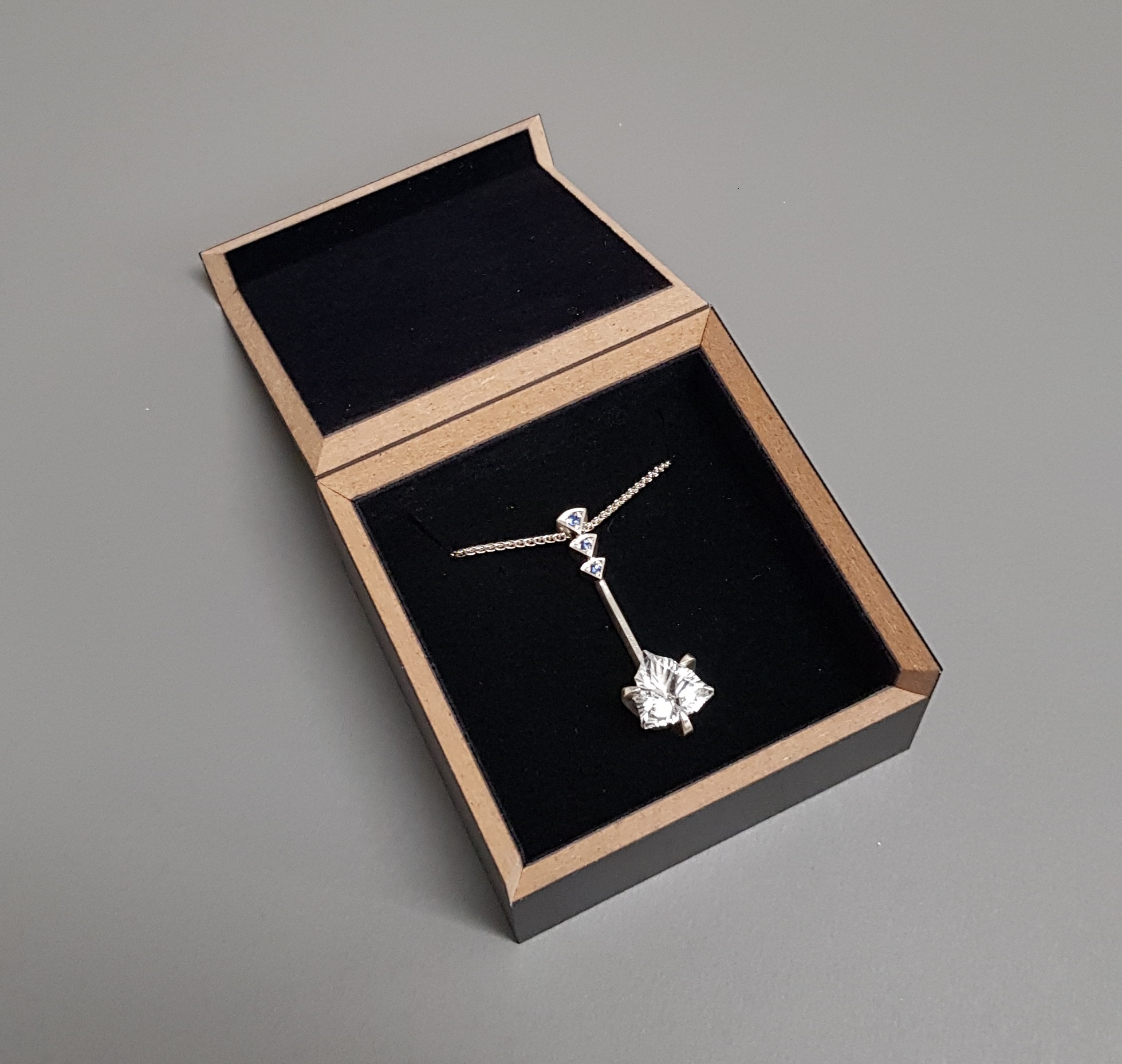 Amanda Li Hope sapphire and aquamarine ethical pendant Amanda Li Hope sapphire and aquamarine ethical pendant