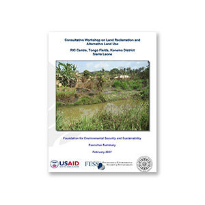 Consultative Workshop on Land Reclamation and Alternative Land Use: Sierra Leone